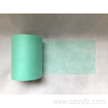 Green flat non-woven fabric